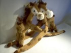 Crochet Giraffe  tie backs, pr, golden brown   a — photo 5