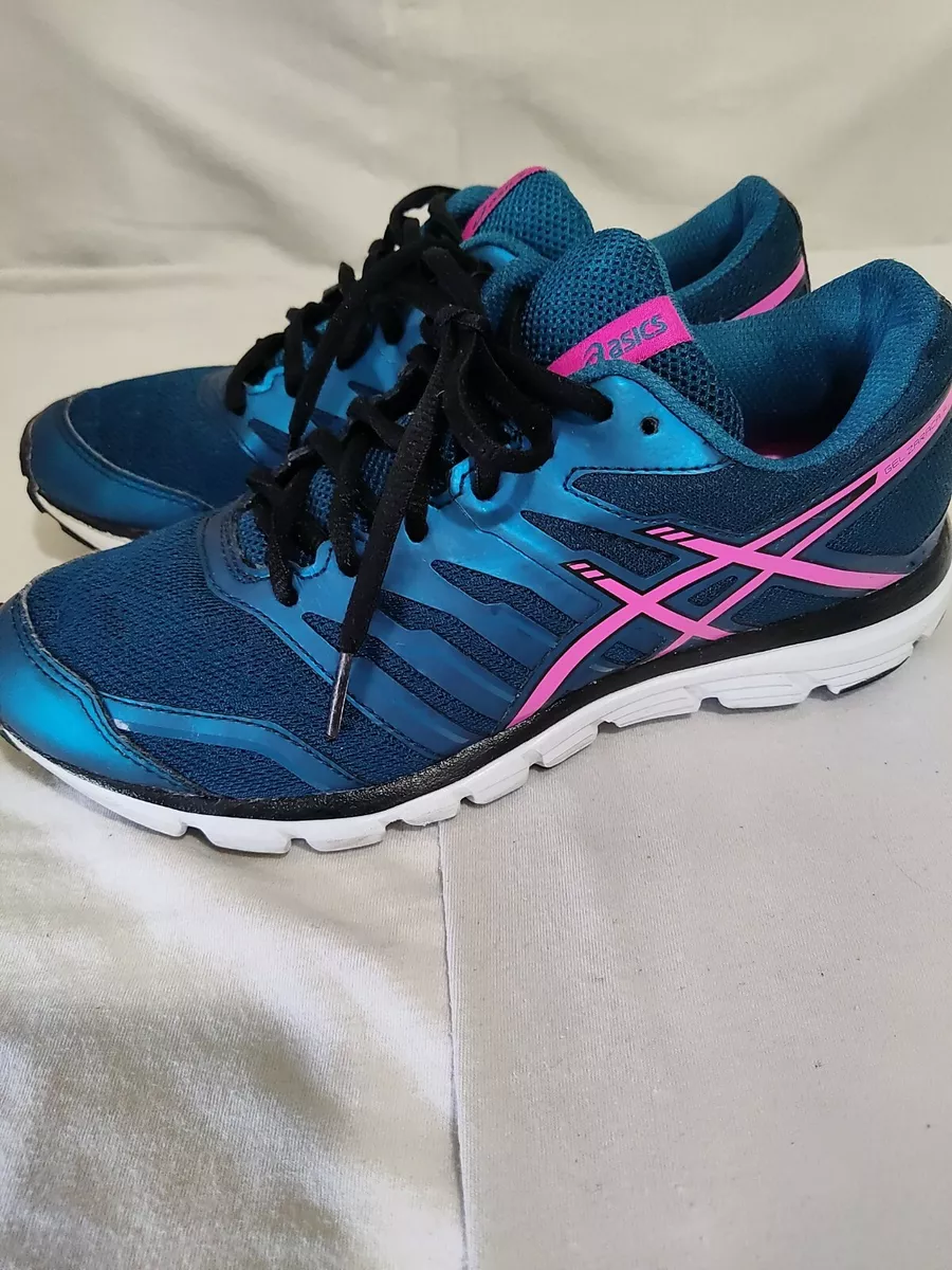 Asics Womens Gel Zaraca 4 T5K8N Blue Running Shoes Lace Up Low Top