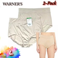 NWT 2-Pack Warner's L No Pinching No Problems Brief 5738 Nude 24