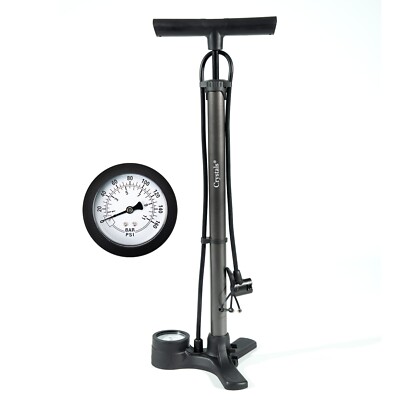 Radfahren Mountainbike Fuß Standpumpe Manometer & 160 PSI passt Presta Schrader