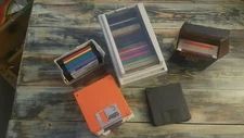Lot of 96 Mostly Used 3.5 Inch Disks With 42 Disk Tray/Container