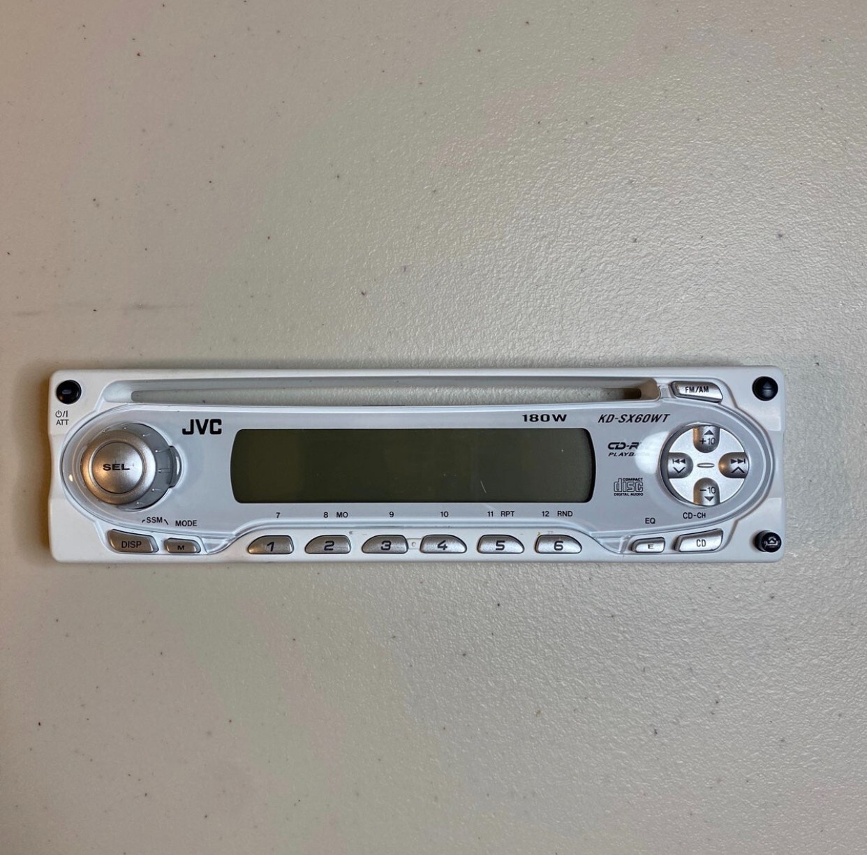 JVC 180W Detachable Face Plate and Case ONLY, Model KD-SX60W