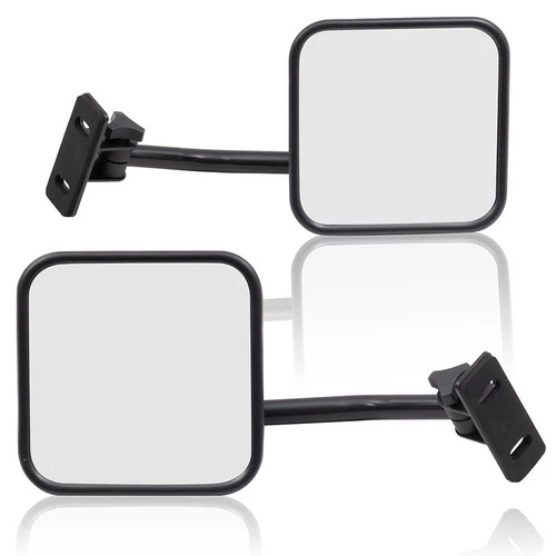 For 1976-1986 CJ7 Manual Mirror Set 1981-1985 Scrambler 1987-2017 Wrangler