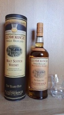 Whisky; Glenmorangie; 10 Jahre; mit Glas; Alte Abfüllung; 1,0Liter; 43 %