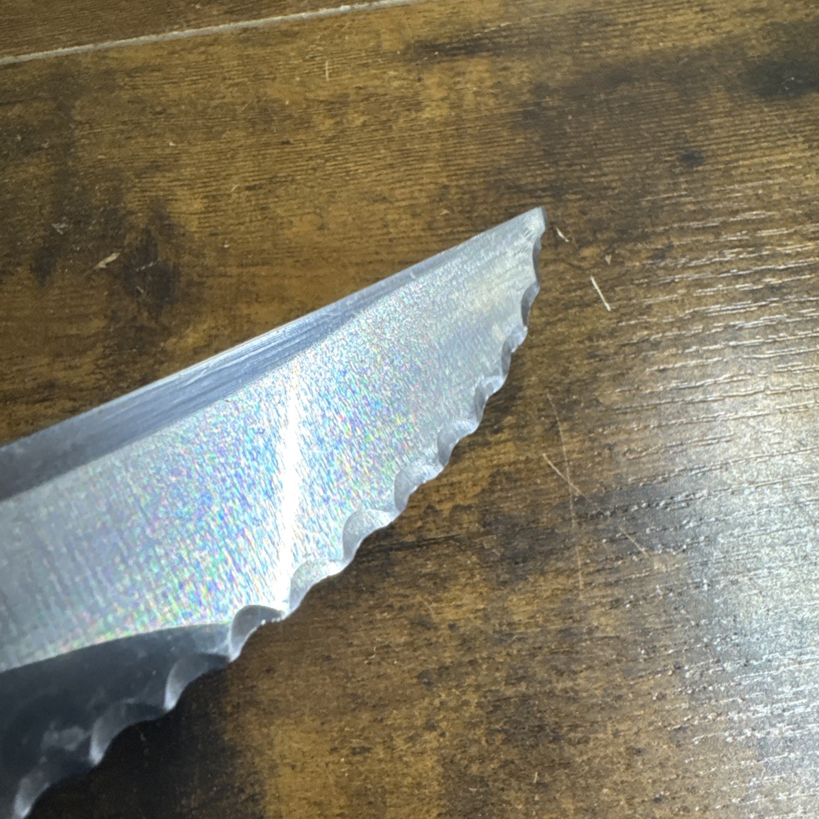 Vintage R.H. Forschner Victorinox Serrated Blade Meat  Knife 6.5” Wood Handle