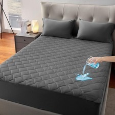 SLEEP ZONE Waterproof Mattress Protector Pad Twin XL Machine Washable, Breath...