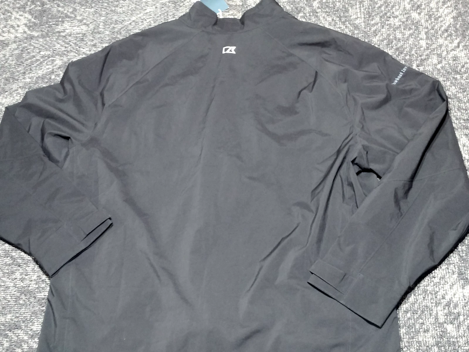 Cutter & Buck Breaker Half Zip Pullover Popover Jacket Golf Black Weathertec XXL image 12