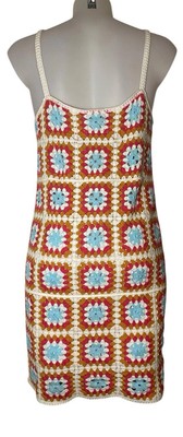 90s crochet dress Y2k Style Women's Patchwork Coquette Boho Dollete Slip Sz S worthy crochet maxi dress low back bra UK SELF PORTRAIT - Lace My Actual Bust is:68