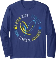 Support People Down Syndrome Awareness Day 21 March Long Sleeve Tshirt