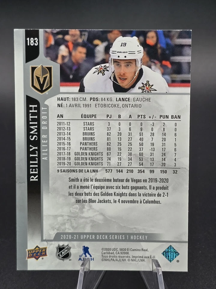 2020-21 Upper Deck French Variant #183 Reilly Smith - Image 2 of 2