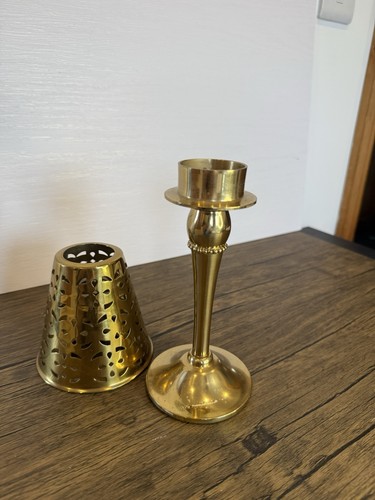 vintage Brass Filigree Style Tealight Lantern tealight Lamp bistro style SR10 - Picture 2 of 5