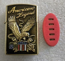 Vintage Cigarette Lighter American Legend with Flints Made Korea 