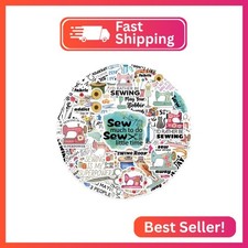 GUBPHK 50Pcs Sewing Machine Crochet Stickers Waterproof Vinyl Decals for Water