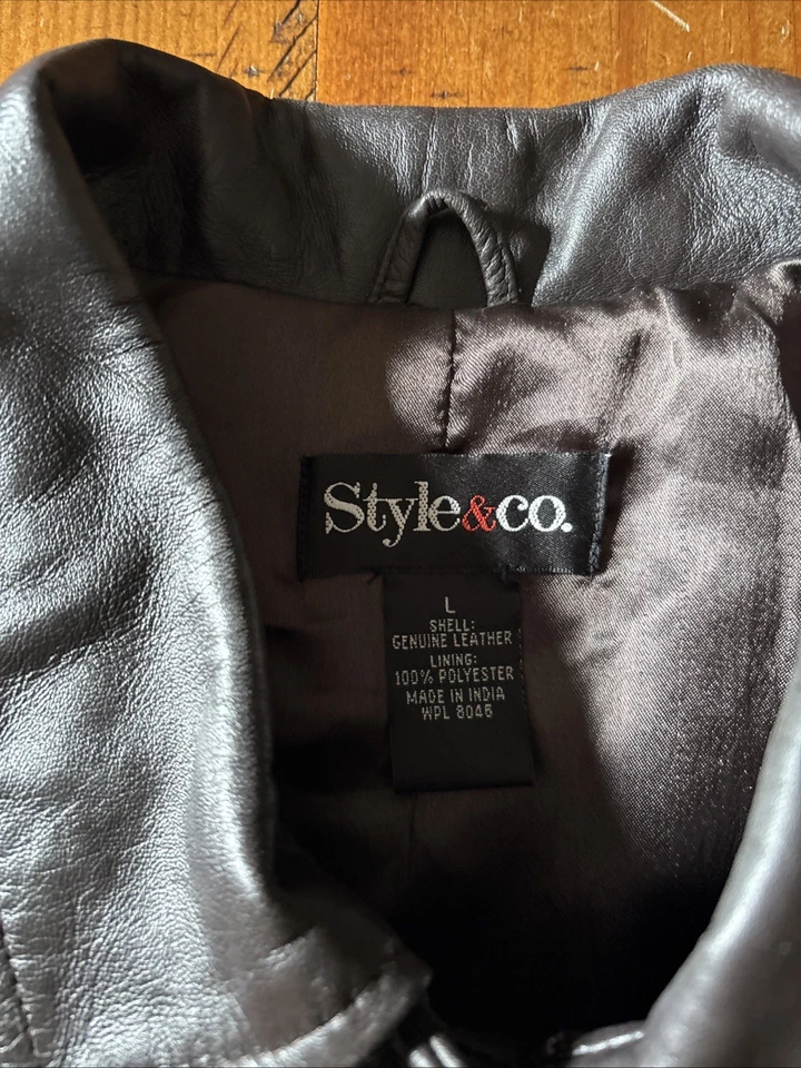 Style & Company большой женщины кожаное пальто коричневый - Изображение 4 из 4