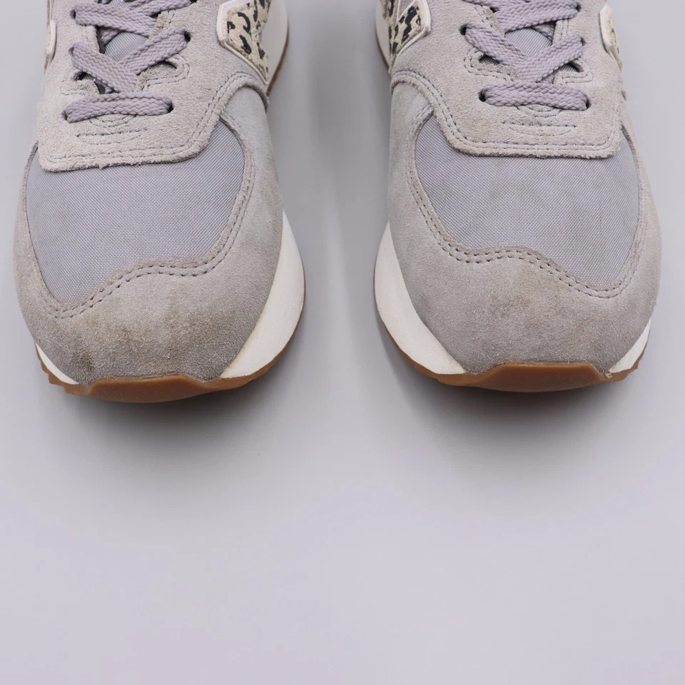 New Balance 574 Platform Sneakers Womens Size 11B Gray Leopard Lifestyle Casual - Image 4 of 4