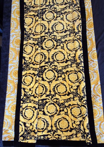 GIANNI VERSACE New New Plaid Blanket Blanket Throw Cashmere Velvet Velvet 130x130 - Picture 6 of 18