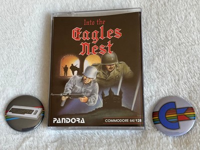 Commodore 64 CBM C64 Into The Eagle's Nest - works, new case, FREE badge/keyring