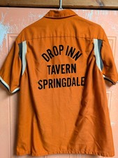 Vintage 60s Hilton Bowling Shirt Medium Drop Inn Tavern Springdale Made In USA