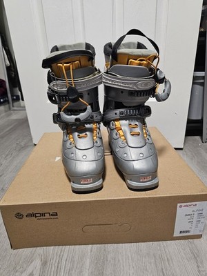 Salomon Women's Verse TF 24(US size 6.5) Grey/Yellow Ski Boots w/Boot Strap