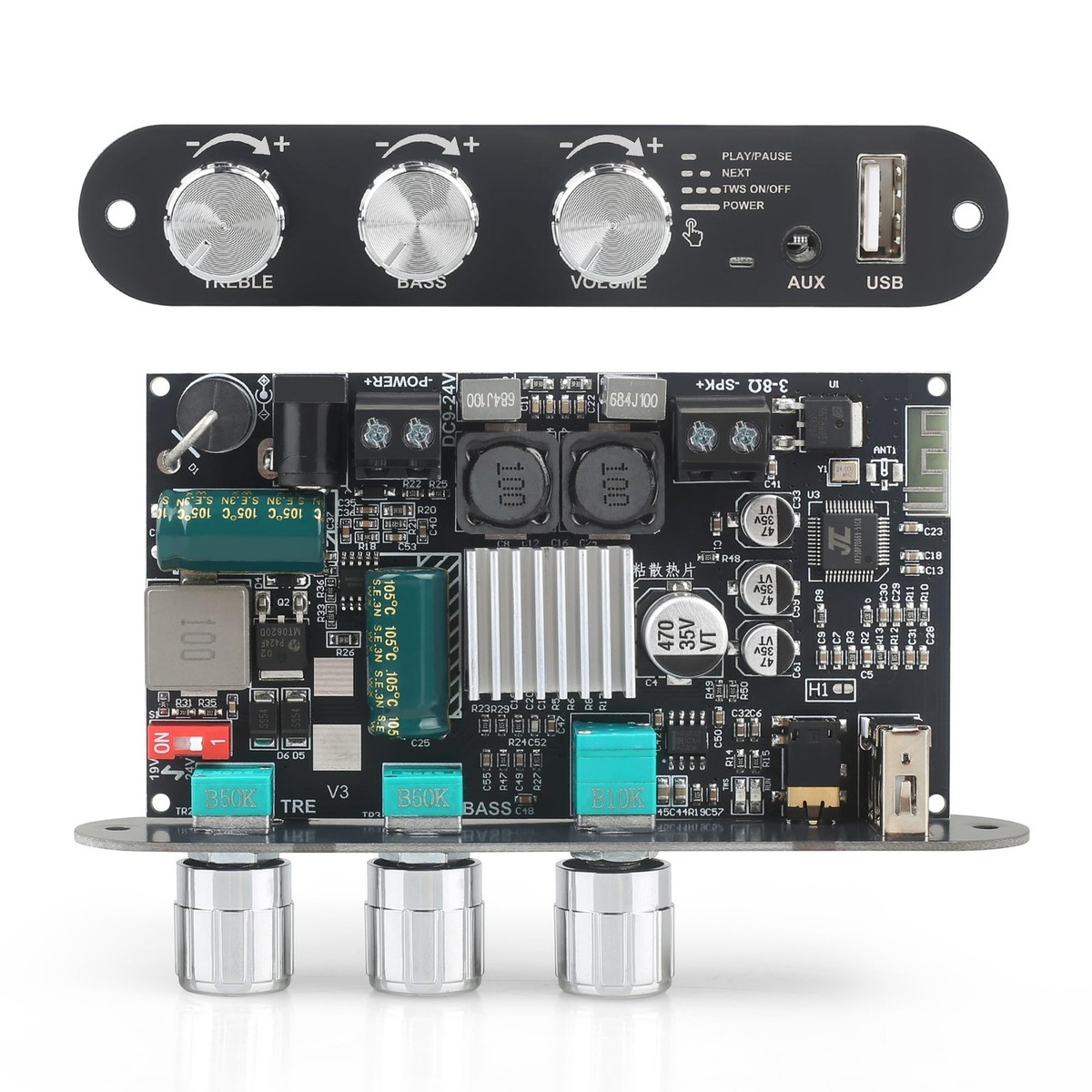 Wuzhi Audio ZK-1001U Mono Amplifier Board TWS 100W Power Vehicle 9