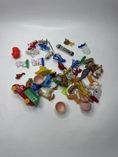 Lot Vtg Plastic Miniature Figures Toys Animals Farm Christmas Cracker Jack