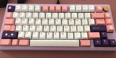 Meletrix ZOOM75 Lilac Epbt Superstar Keyboard Keycaps Switches Set
