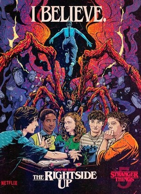 STRANGER THINGS THE RIGHT SIDE UP I BELIEVE Poster 13x19 inches