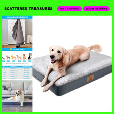 Orthopedic Large Dog Bed - Washable, Removable Cover, Comfortable Pet Mat