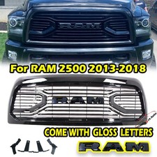 Gloss Black Grille For 2013-2018 2010-2012 Dodge Ram 2500 Grill Wgloss Letters