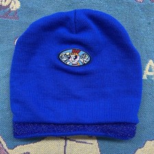 Vintage Powerpuff Girls Beanie Hat Girls One Size Blue Knit Cartoon Network Y2K