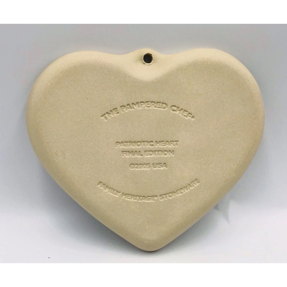 Molde de biscoito vintage mimado chef coração patriótico edição final 2934 cozimento NOVO - Imagem 3 de 4