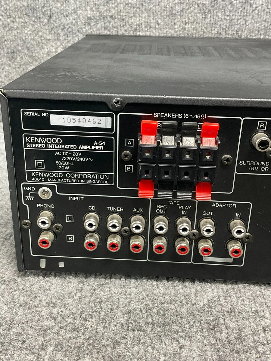 Vintage Kenwood A-54 Stereo Integrated Amplifier High-Performance