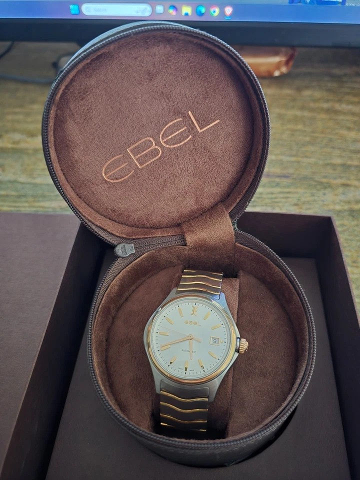 Ebel Wave Automatic Stainless And Rose Gold Silver -Tone Dial Date Men’s 1216204 - Image 3 of 4