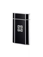 Givenchy 4202 Gas Lighter — Piezo Ignition — Black/Silver — Empty - Box