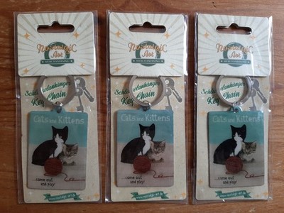 3 Schlüsselanhänger, Cats and Kitten, Nostalgic Art*NEU*NEU*NEU*NEU*