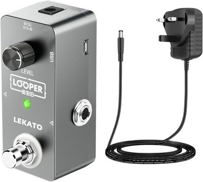 LEKATO Gitarren-Loop-Effektpedal 5 Minuten Overdub Aufnahme Netzteil M00776A