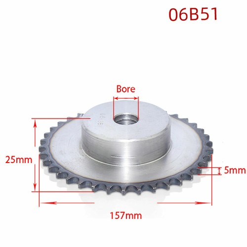 Pitch 9.525mm 06B piñón de transmisión de cadena 9 - 60 dientes cadena de rodillos / eslabones de cadena - Imagen 47 de 56