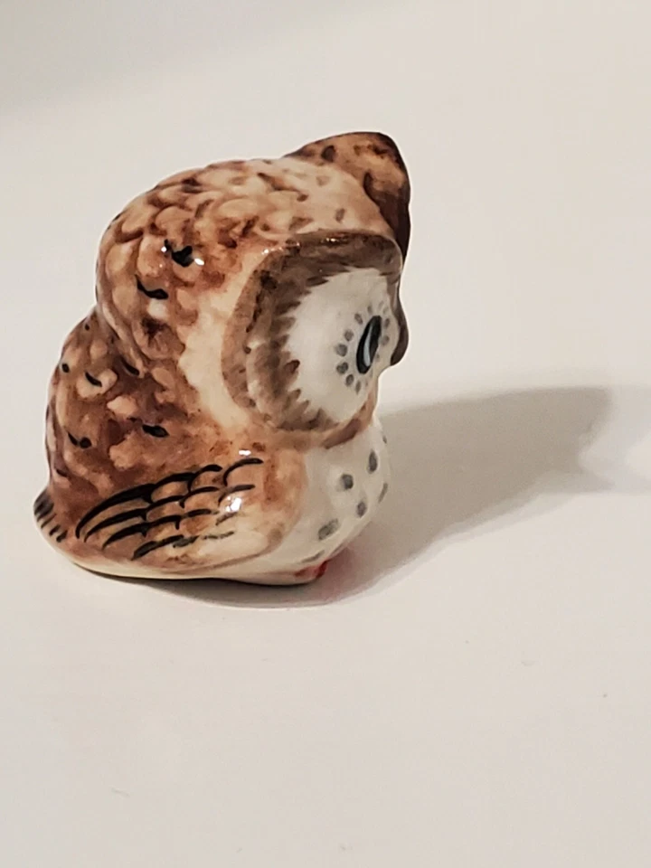 Figurine Chouette / Hibou : Hibou Juvenile aux yeux bleus / Young Owl Blue Eyes - Photo 3/4