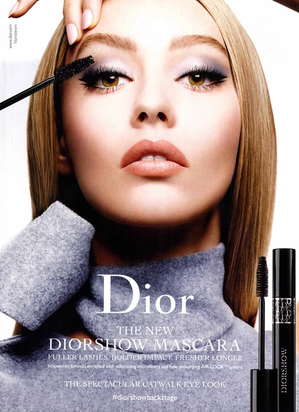 2015 Dior Richard Burbridge Ondria Hardin Mascara 1 page PUBLICITÉ MAGAZINE