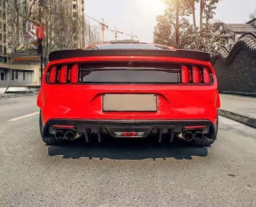 Carbon Fiber Car Rear Bumper Diffuser Lip cover For Ford Mustang 2015-2017 - Bild 7 von 10