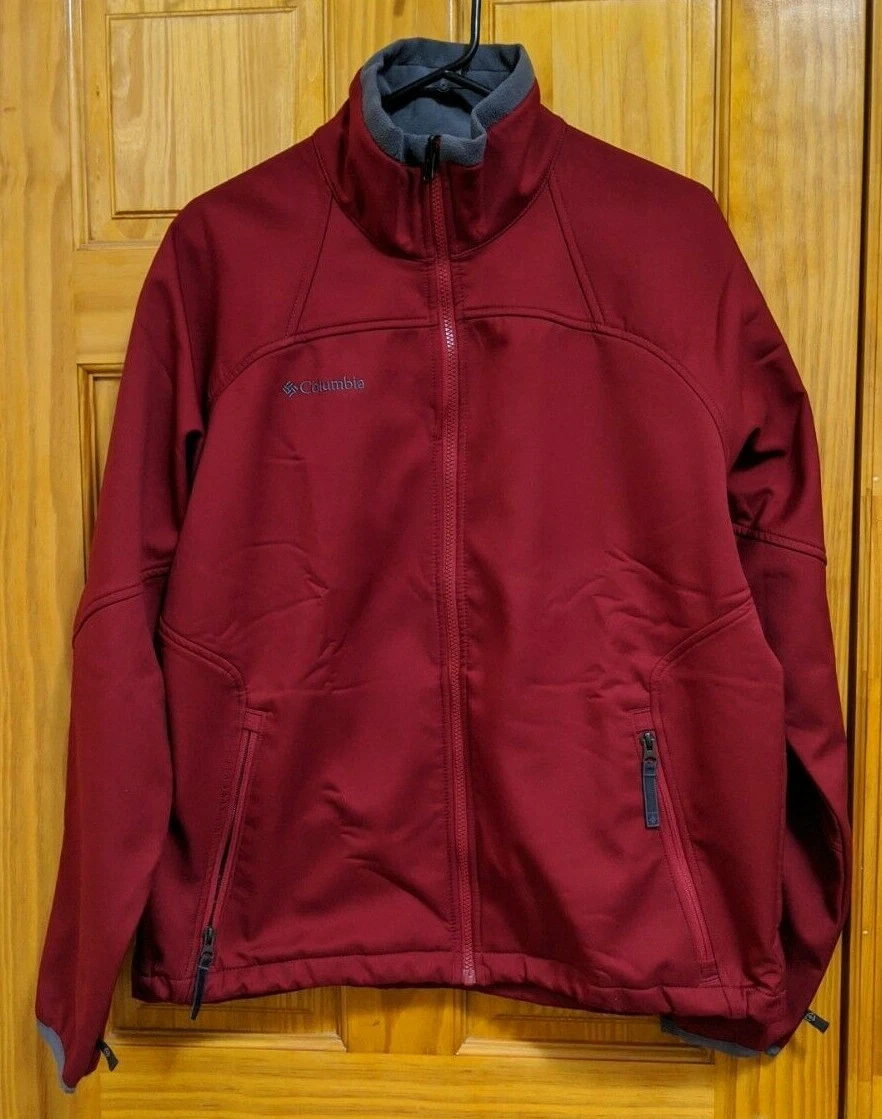 Columbia Red Softshell Jacket Men's Large