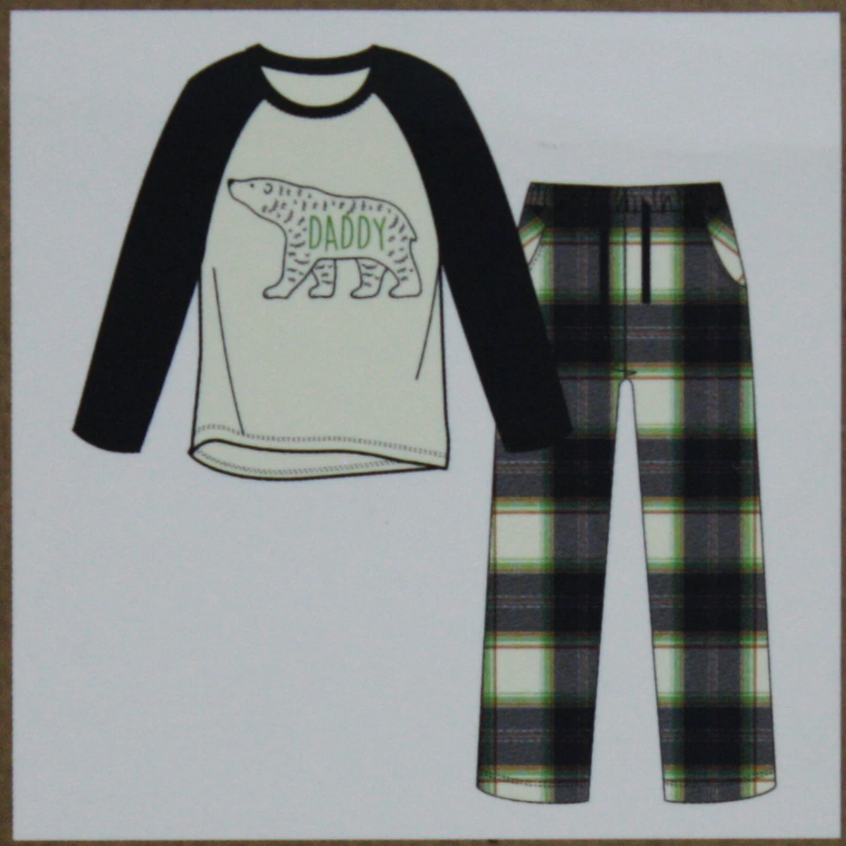 AVENUE MENS MERRY CHRISTMAS FAMILY DADDY BEAR PAJAMAS SIZE XXL EURO NEW W TAG