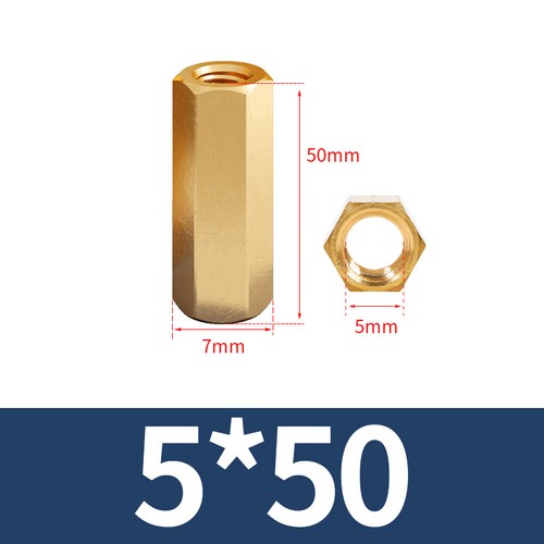 Threaded Rod Connecting Nuts Allthread bar Brass Hexagon Connectors M2 to M6 - Picture 113 of 130