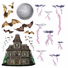 Beistle Insta-Theme Haunted House and Night Sky Props Window Decor