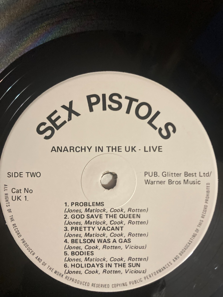 Sex Pistols - Anarchy In The U.K. Live! VINYL LP UK PRESSING