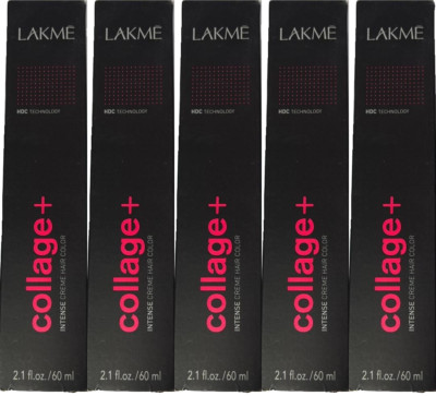 5 Lakme COLLAGE+ PERMANENT HAIR COLOR  2.1 oz 6/55+ INT MAH MAH DARK BLONDE