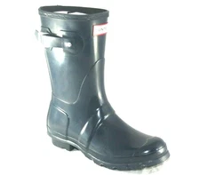 Hunter Women's Original Short NAVY Gloss Rain Boots Waterproof Rain boots 