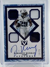 DeMARCO MURRAY - Panini Vertex Capstones Granite Blue Auto Quad Patch /25 Titans