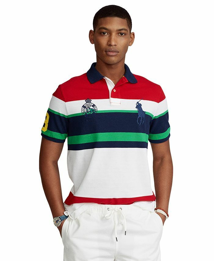 Polo Ralph Lauren Men's Big Pony Custom Slim Fit Mesh Polo