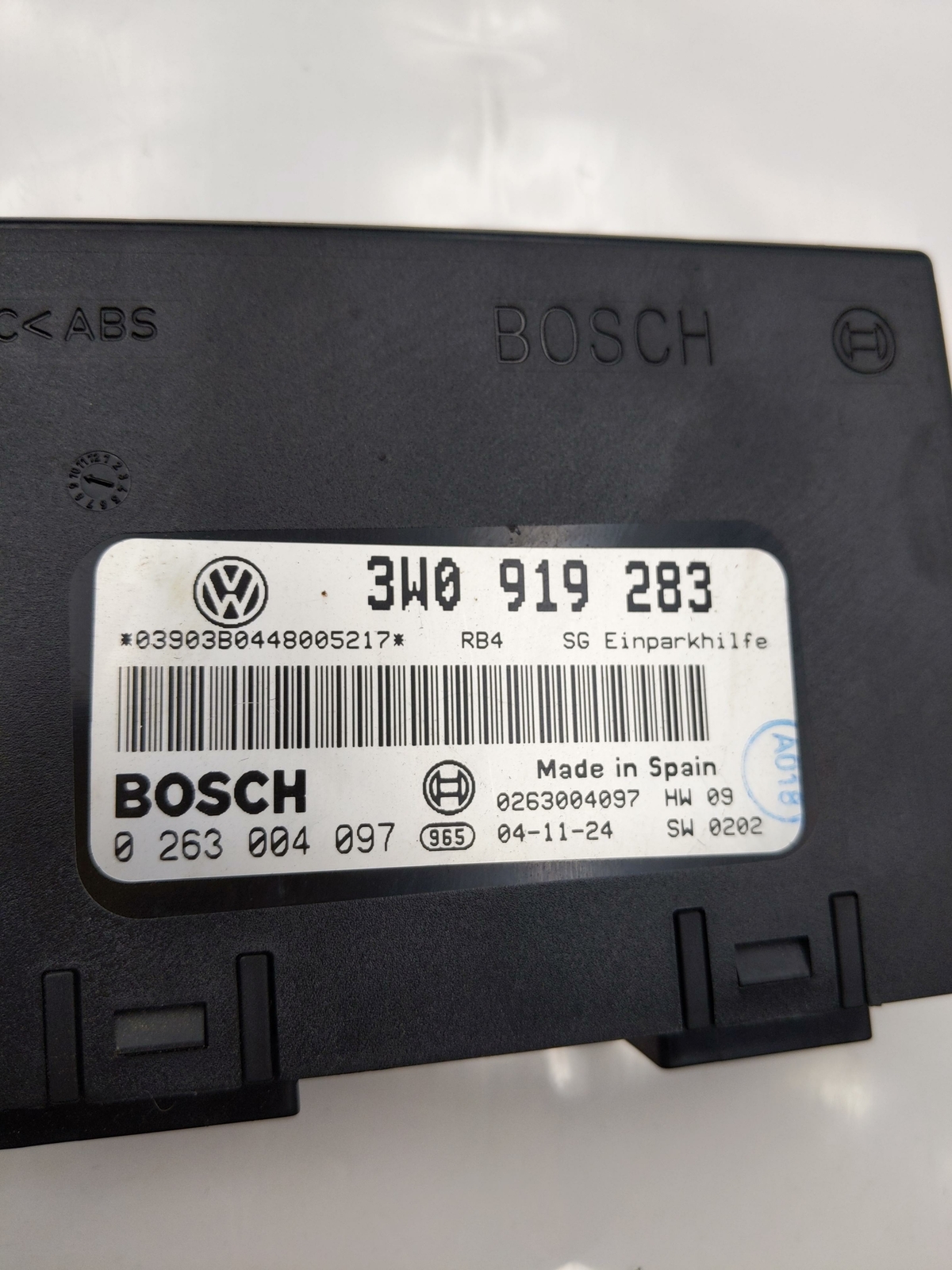 2005 BENTLEY CONTINENTAL GT PARKING ASSIST PDC CONTROL MODULE OEM 3W0919283